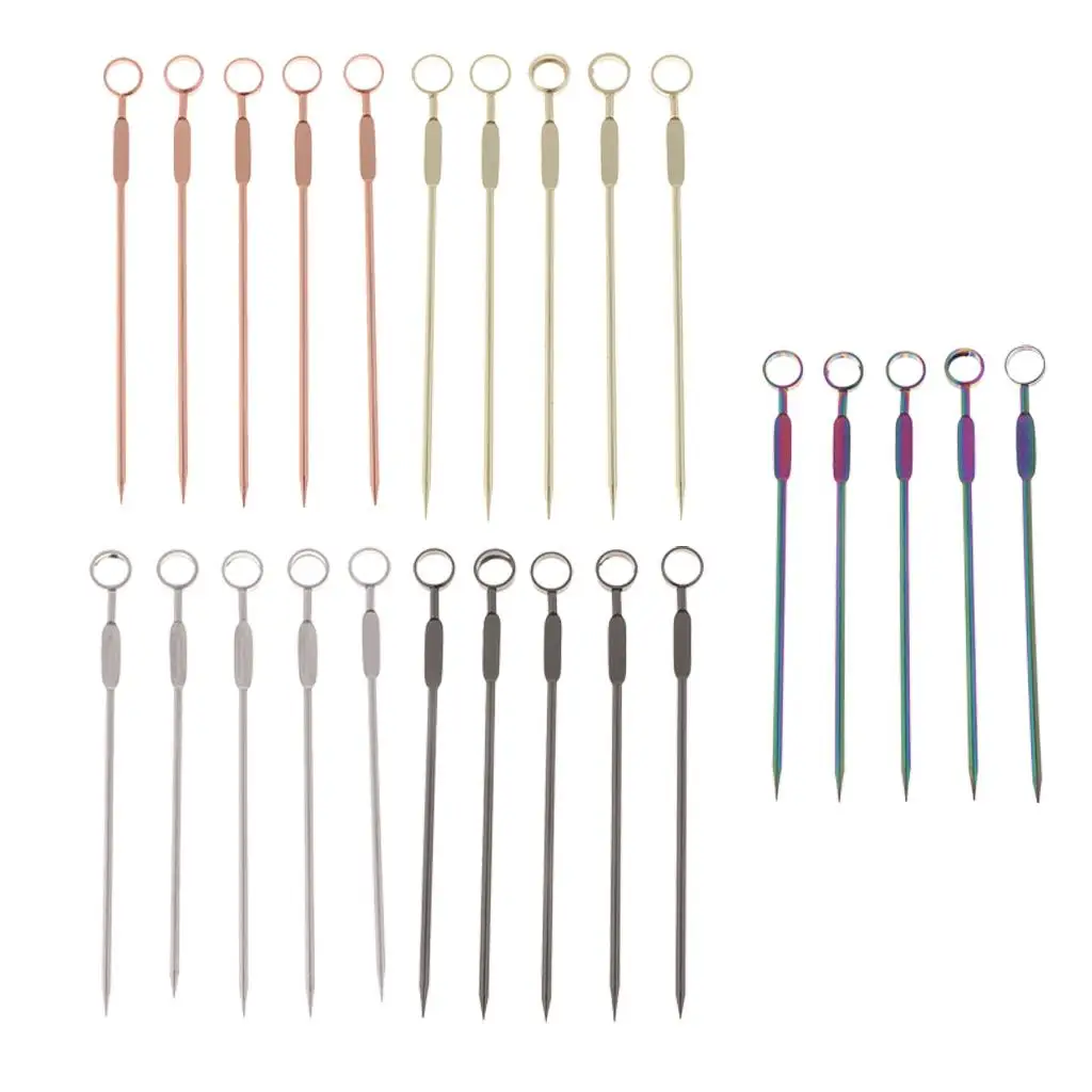 Cocktail Pick Metall Frucht sticks trinken Rühr stäbchen für Party