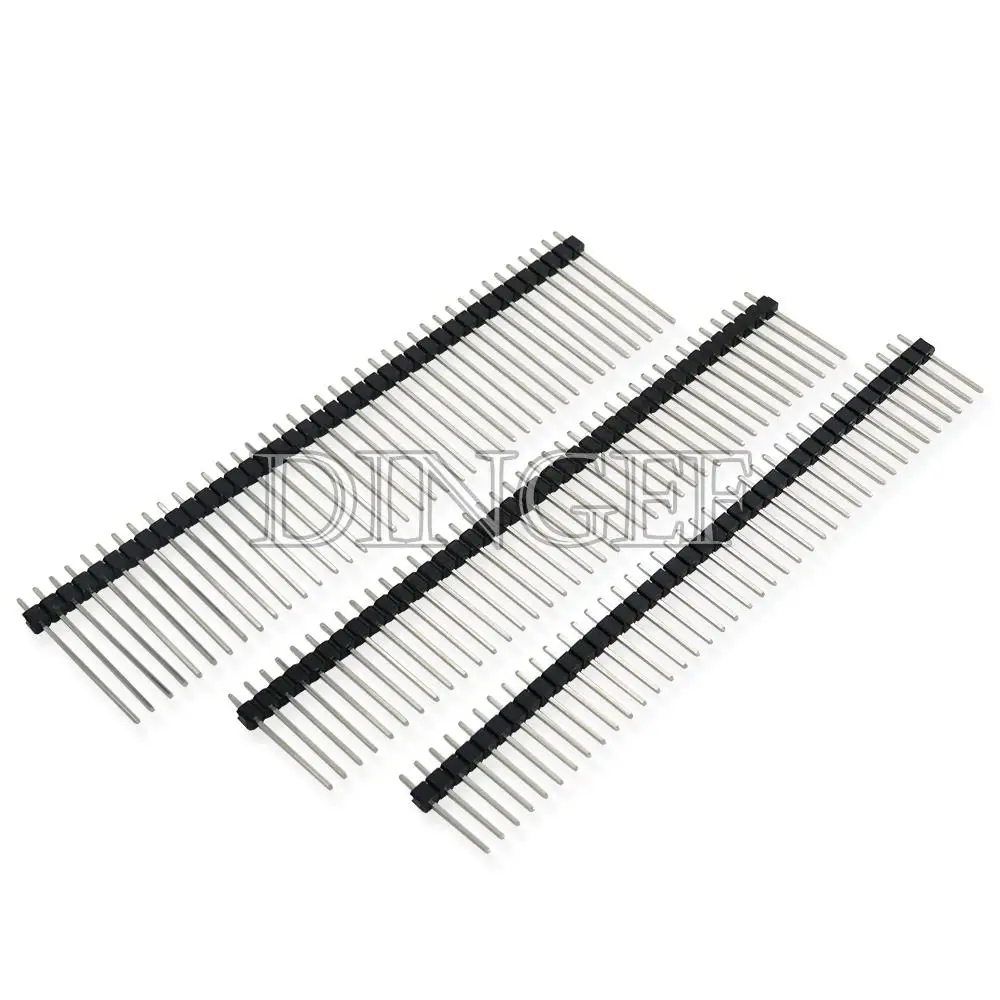 5PCS 40PIN 2.54mm Single Row Male Connector PCB Board Pin Header Long 15MM 17MM 19MM 21MM 23MM 25MM Strip Pinheader 40P