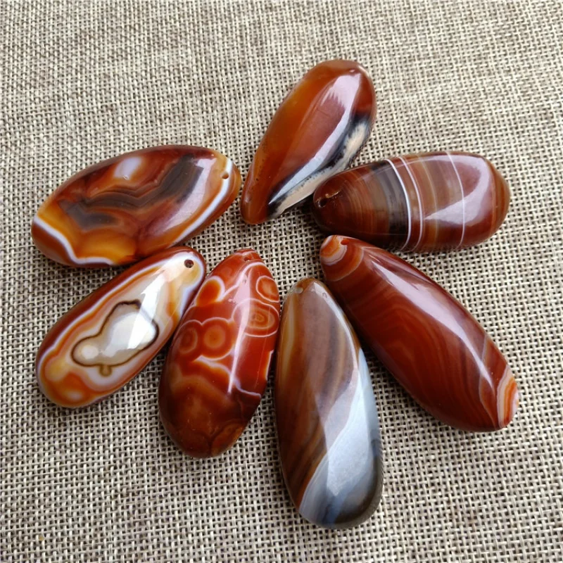 Supply Jewelry Sardonyx Agate Drop-Shaped Hand Pieces Pendant Chalcedony Stall Wholesale