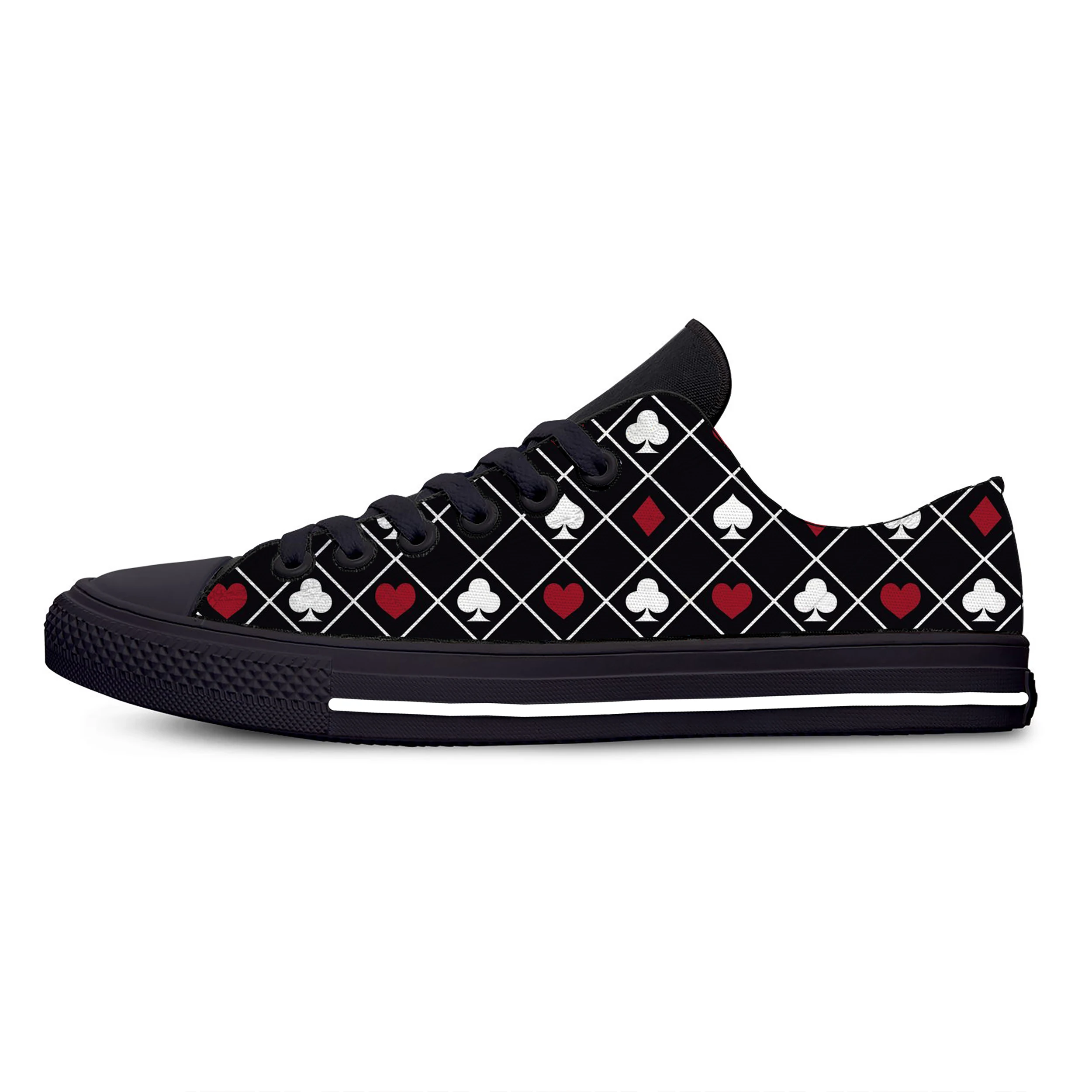 Letnie karty do gry Poker nowość fajne zabawne modne buty w stylu Casual Low Top lekkie buty deskorolkowe oddychające buty sportowe męskie/damskie