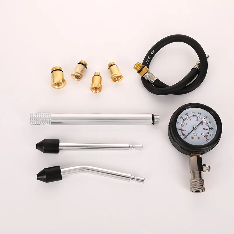 Household Multifunctional Car Motorcycle Dual-purpose Pressure Gauge Inspection Kit Cylinder Pressure Gauge Maintenance Tool