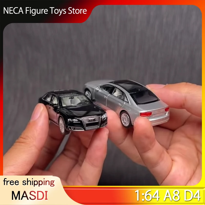 

MASDI масштаб 1:64, литая под давлением модель A8 D4, реплика из сплава, высококачественный коллекционный автомобиль для любителей автомобилей, подарок премиум-класса, игрушка и хобби