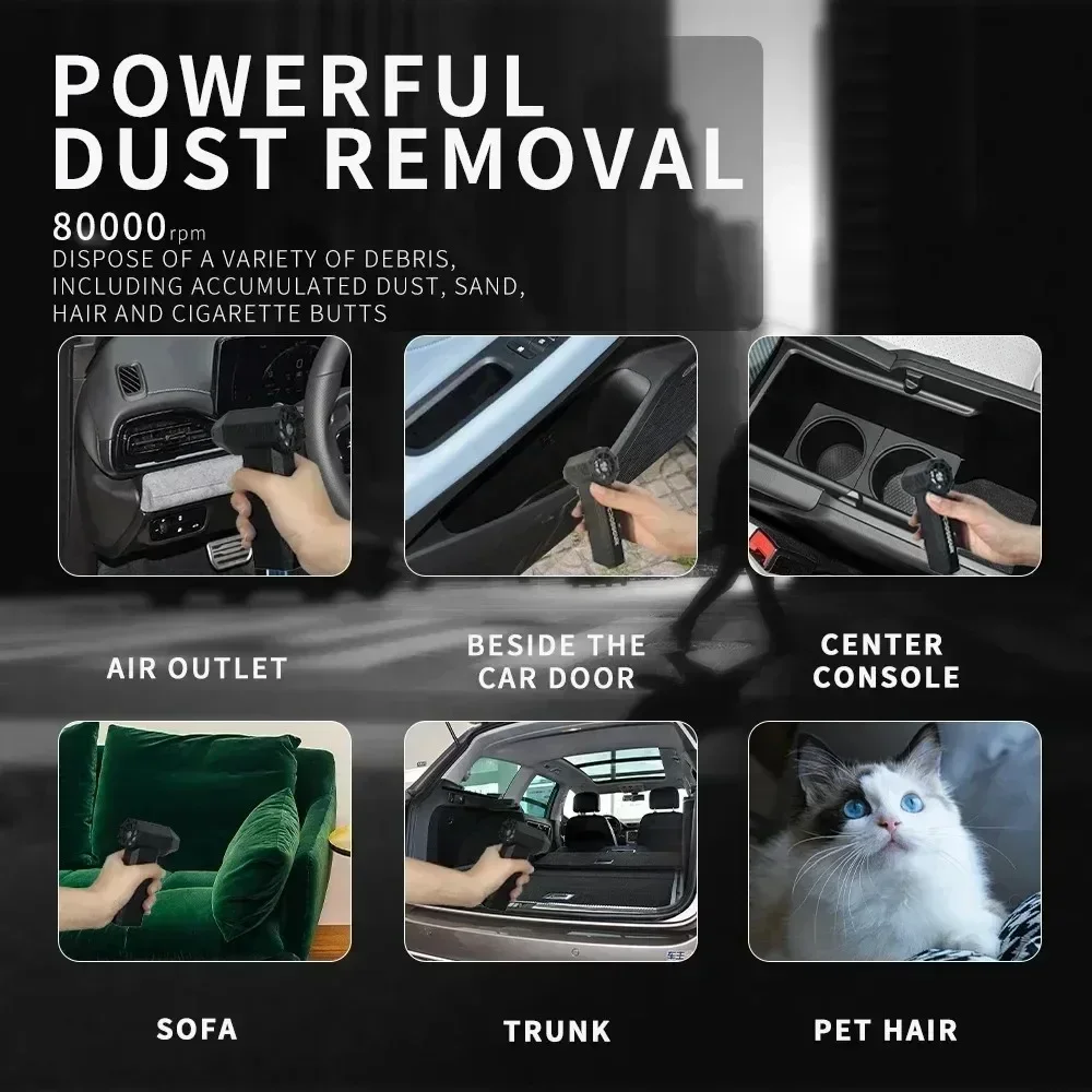 CROSSGUN X3 TurboJet Fan Compressed Air Duster Blower 130000RMP Electric Portable Handheld Storm Hurricane for Air Cleaning