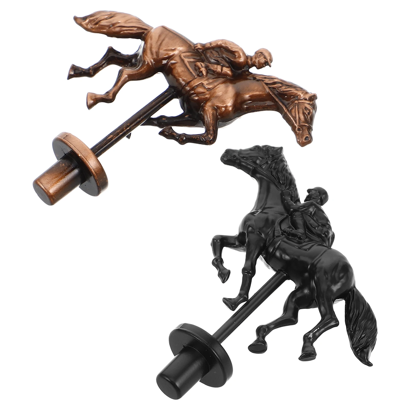 

2 Pcs Horse Racing Chess Pieces Board Game Figurine Prop Metal Figure Alloy Souvenir Games Accessory for