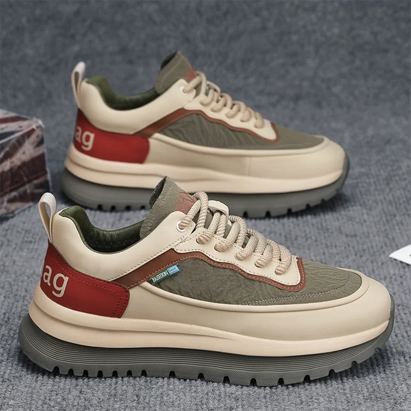 

Men's Casual Sport Shoes Fall Work Running Shoes Anti-slip Fashion Dad Trendy Shoes Thick Bottom Waterproof Soft Bottom