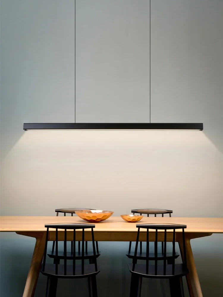 Dining room chandelier Nordic modern LED lamp dining table bar light kitchen restaurant lights office company strip hanging lamp