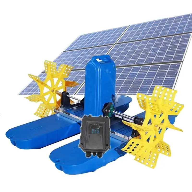 Large Pond 1hp Solar Aerator Pump Solar Powered Paddle Wheel Aerator for Fish Farming Pond
