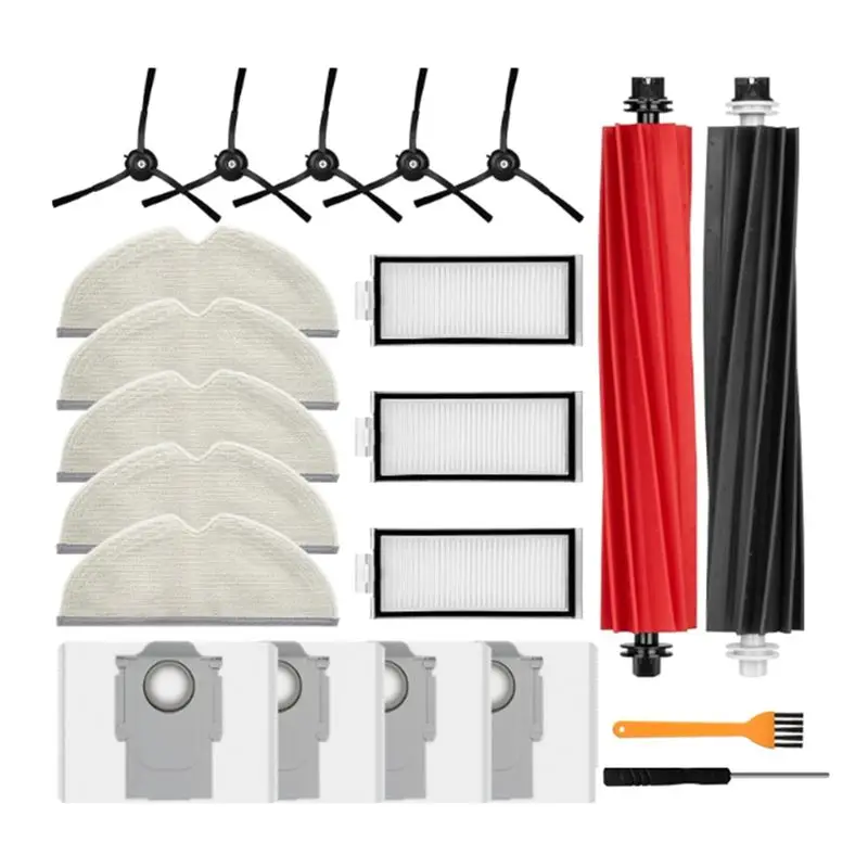 A84G Replacement Parts for Roborock Q5 Pro+ Q5 Pro Q8 Max+ Q8 Max Roller Brush Side Brush Filter Mop Pad Dust Bag