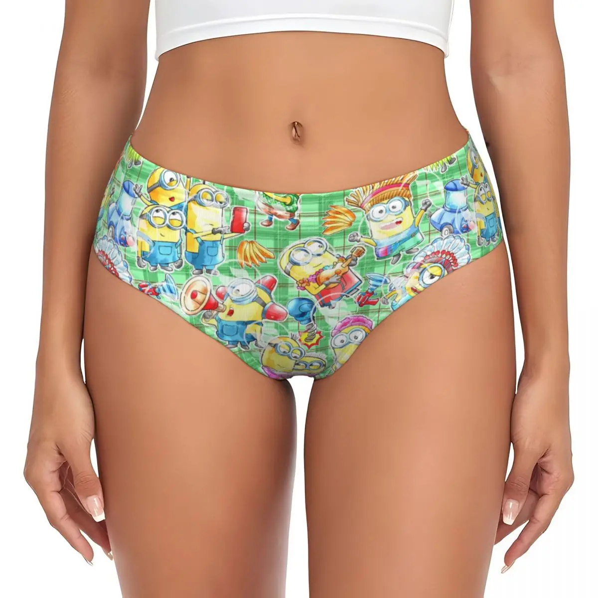 

Custom Minions Animes Cartoon Brief Panties Women's Comfort Stretch Underwear