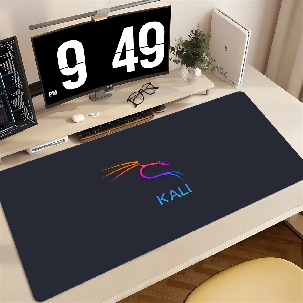 Alfombrilla de ratón grande Kali Linux, Teclado XL, alfombrilla de ratón antideslizante para ordenador portátil, alfombrilla de escritorio para teclado, alfombrilla de ratón de goma Natural con Lockedge