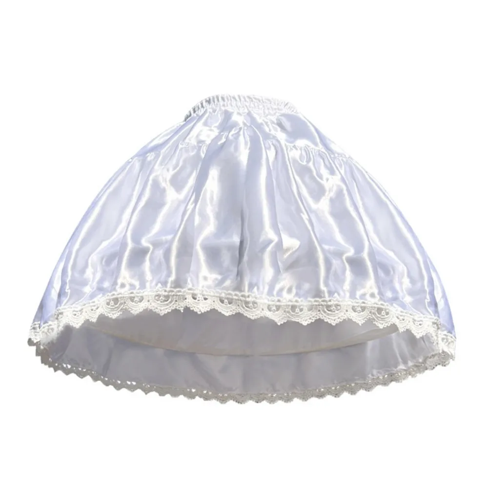 

Adjustable Fish Bone Lolita Petticoat Violence Support Big Fluffy Hem Bridal Crinoline Luxury Lace Edge Victorian Petticoat