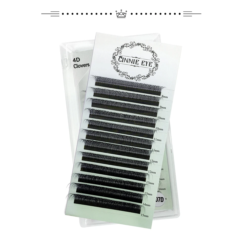 4D W Wimpernverlängerung 5D 3D Russland Volumen Wimpern Flauschige vorgefertigte Fächer Kleeblatt Nerz Faux Cil Lashes Dolly Hybrid Wimpern 3D Cilios – Detail 10
