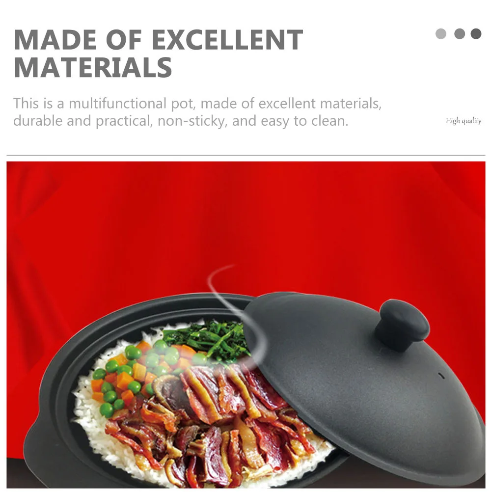 

1Pcs Cast Iron Casserole Smooth Surface Cooking Pot for Home Yellow Stewed Chicken Rice Pot Household Casserole