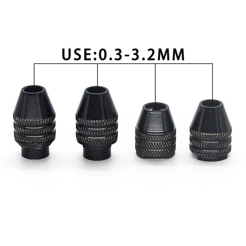 Multi Quick Change Keyless Chuck for Dremel Grinder Rotary Tool 0.5-3.2mm flexible Shaft Nut Universal three-jaw Drill chunk