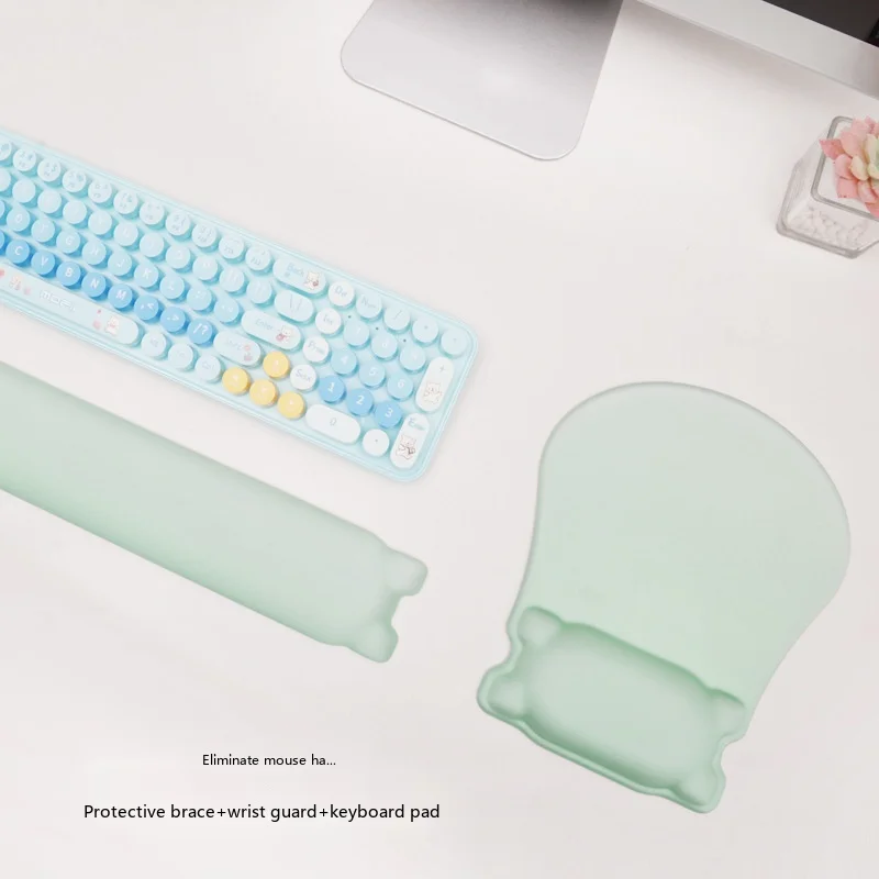 Foam Wrist Rest Set 3 Sizes 5 Colors Office Gaming Mouse Pad Keyboard Pad Non-Slip Support