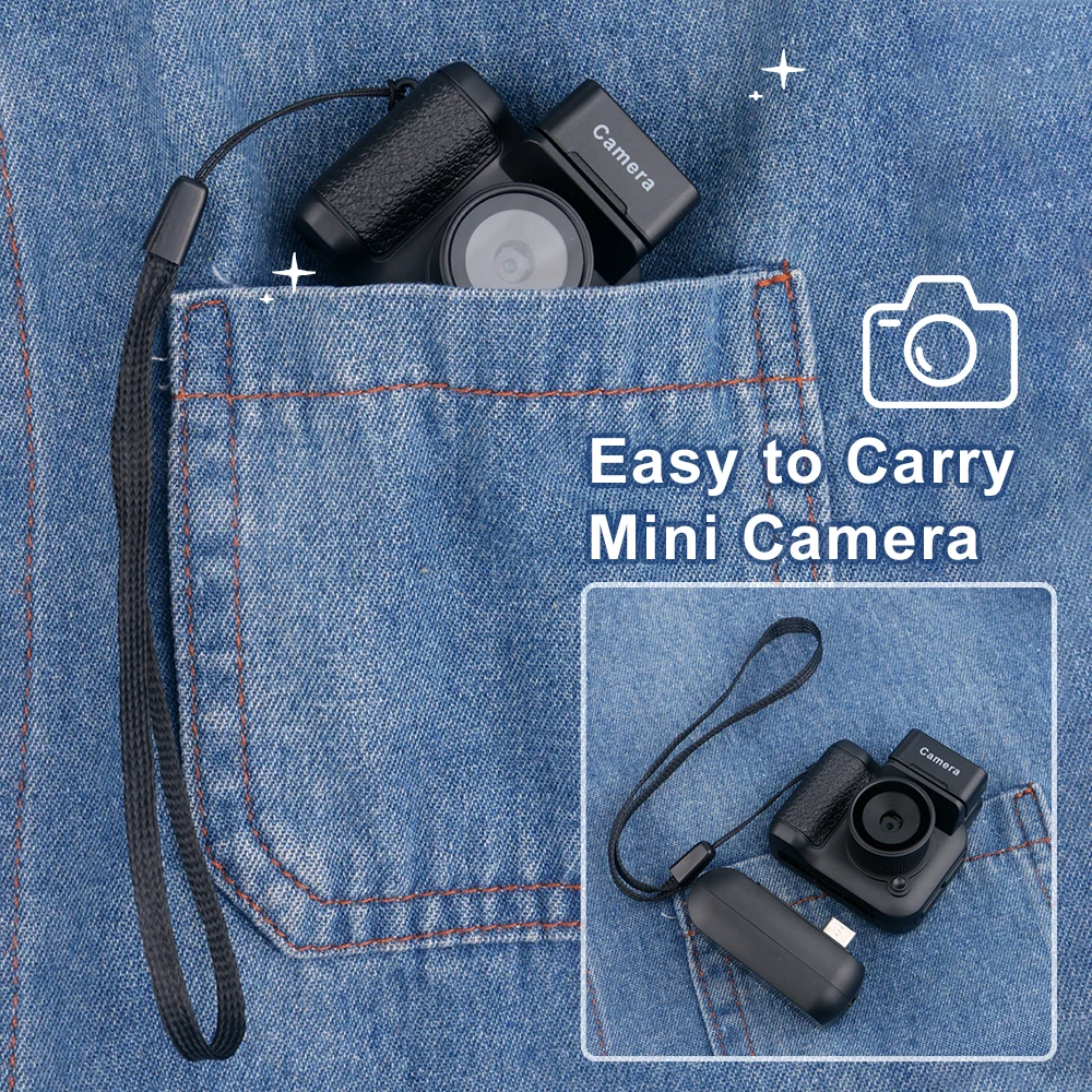 1080P HD Mini Camera Portable Pocket Cam with LCD Screen Retro Digital Camera Video Recorder Student Small Camcorder