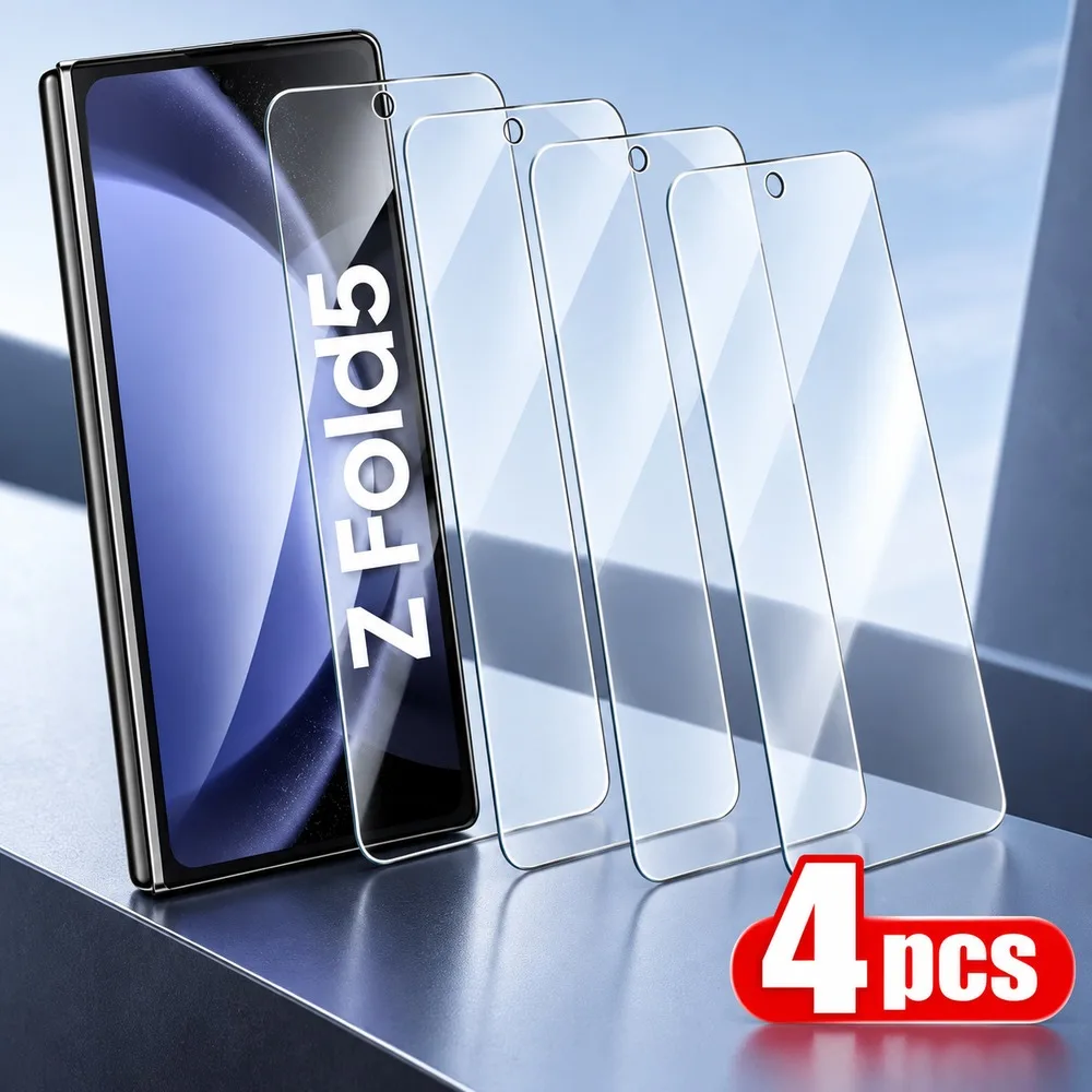4PCS Tempered Glass For Samsung Galaxy Z Fold5 Fold6 Fold 8 Screen Protector For Samsung Galaxy Z Fold4 Fold7 Anti-Scratch HD