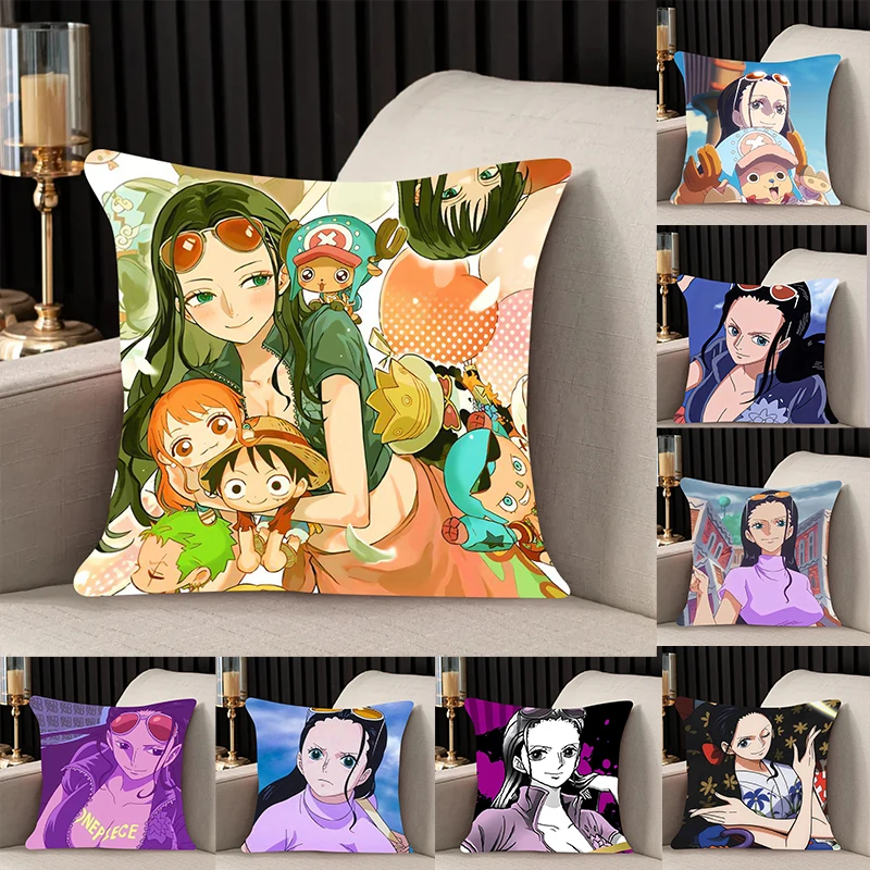 

home decor Pillow Cover Nico·Robin iving room bedroomo office car 45x45 Dakimakura Throw Pillows Square Pillowcase boy style