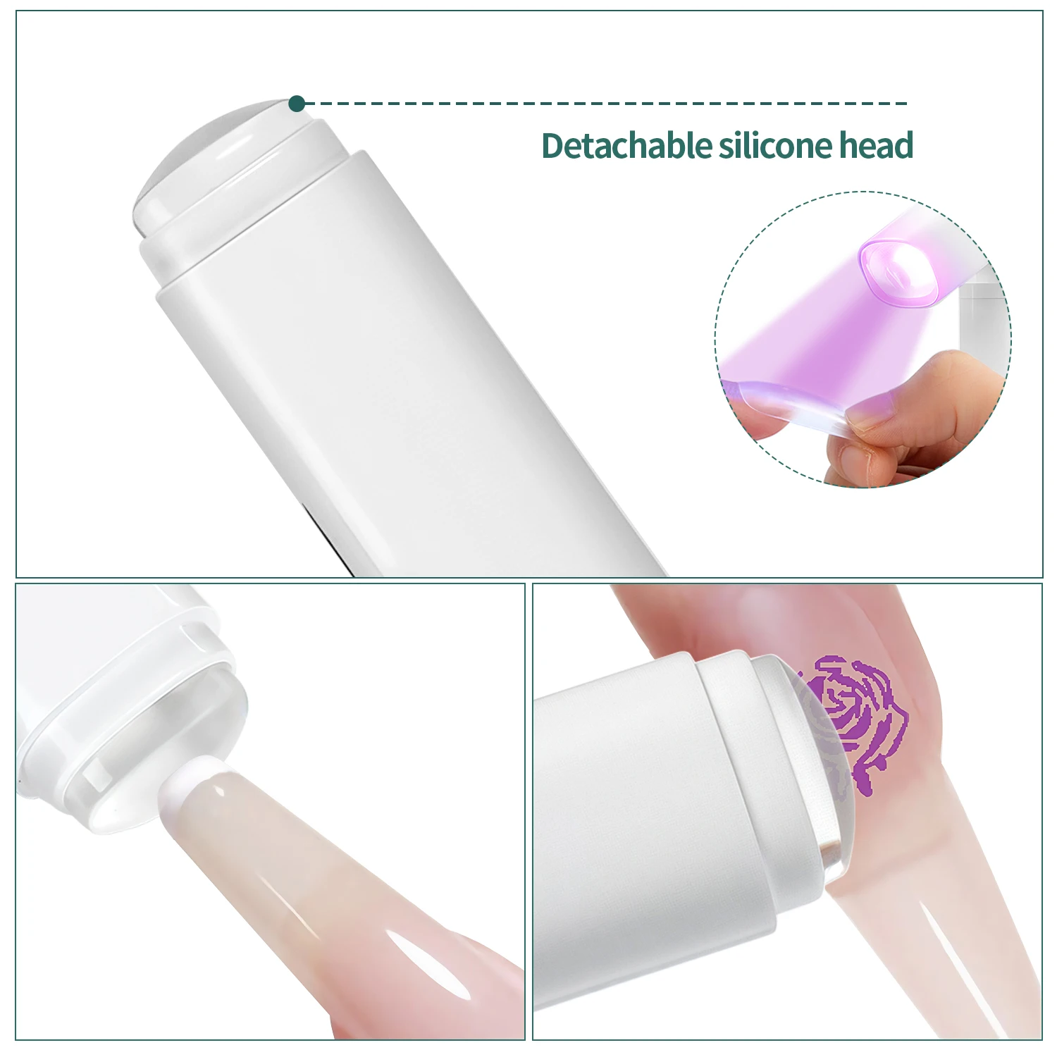 Lampe à ongles UV LED multifonctionnelle avec tampons en Silicone et support Portable pour le séchage du vernis Gel manucure Nail Art Design usage domestique