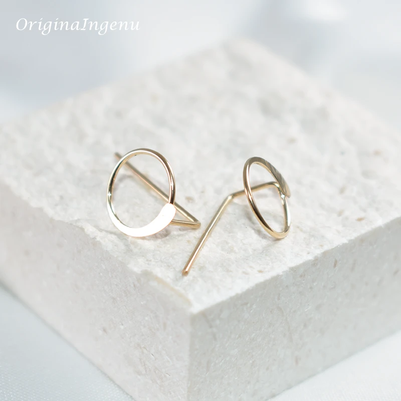 925 Silver Real Piercing Earrings Handmade Jewelry Gold Filled Jewelry Punk Oorbellen Boho Minimalist Earrings for Women