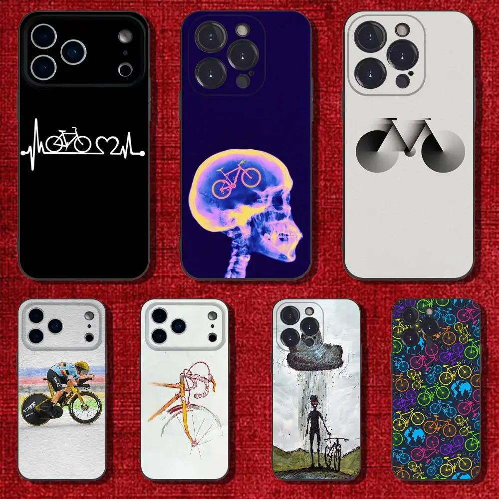 

Bike Tour de France Phone Case For iPhone 6,17,16,15,14,13,12,11 Plus,Pro Max,XS,X,XR,SE,Mini,8,7,Soft Silicone Black Cover