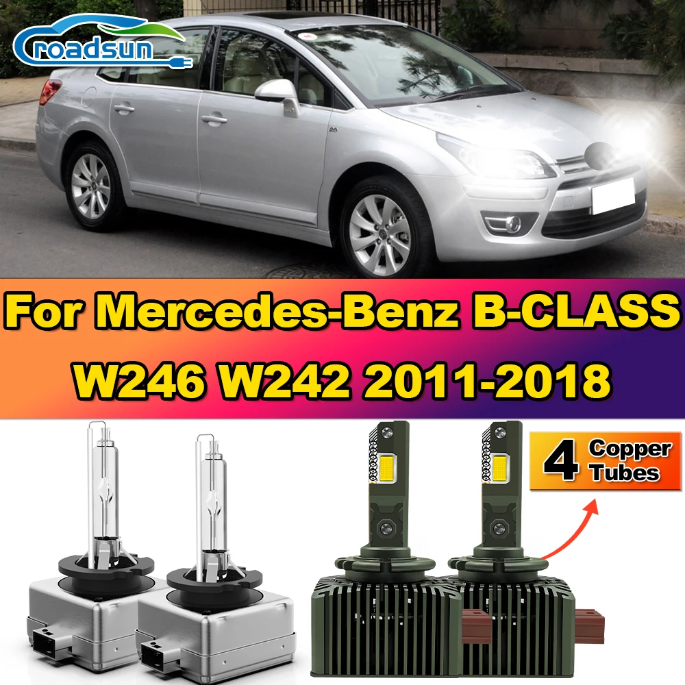 

HID Xenon Headlight Bulbs 30000LM Turbo Car Lamps 6000K Plug&Play For Mercedes-Benz B-CLASS W246 W242 2011-2015 2016 2017 2018