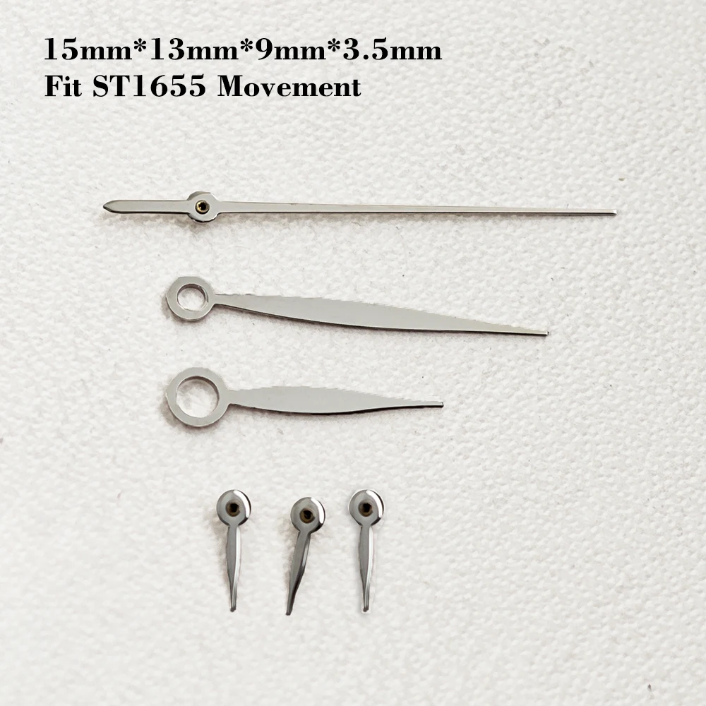 ST1655 Watch Hands Fit ST1655 Movement 36.5mm Dial Watch Parts Silver Gray RoseGold Pointers 3.5mm*9mm*13mm*15mm