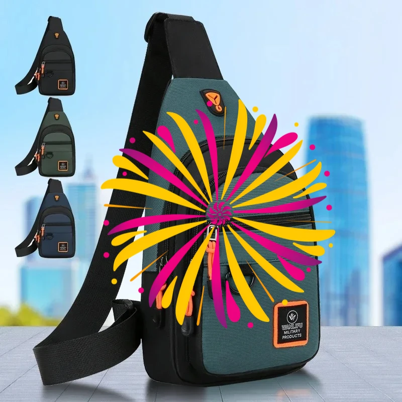 

Men's leisure outdoor hiking bike shoulder bag,waterproof sports crossbody bag,travel backpack,men's chest bag, shoulder bag 1