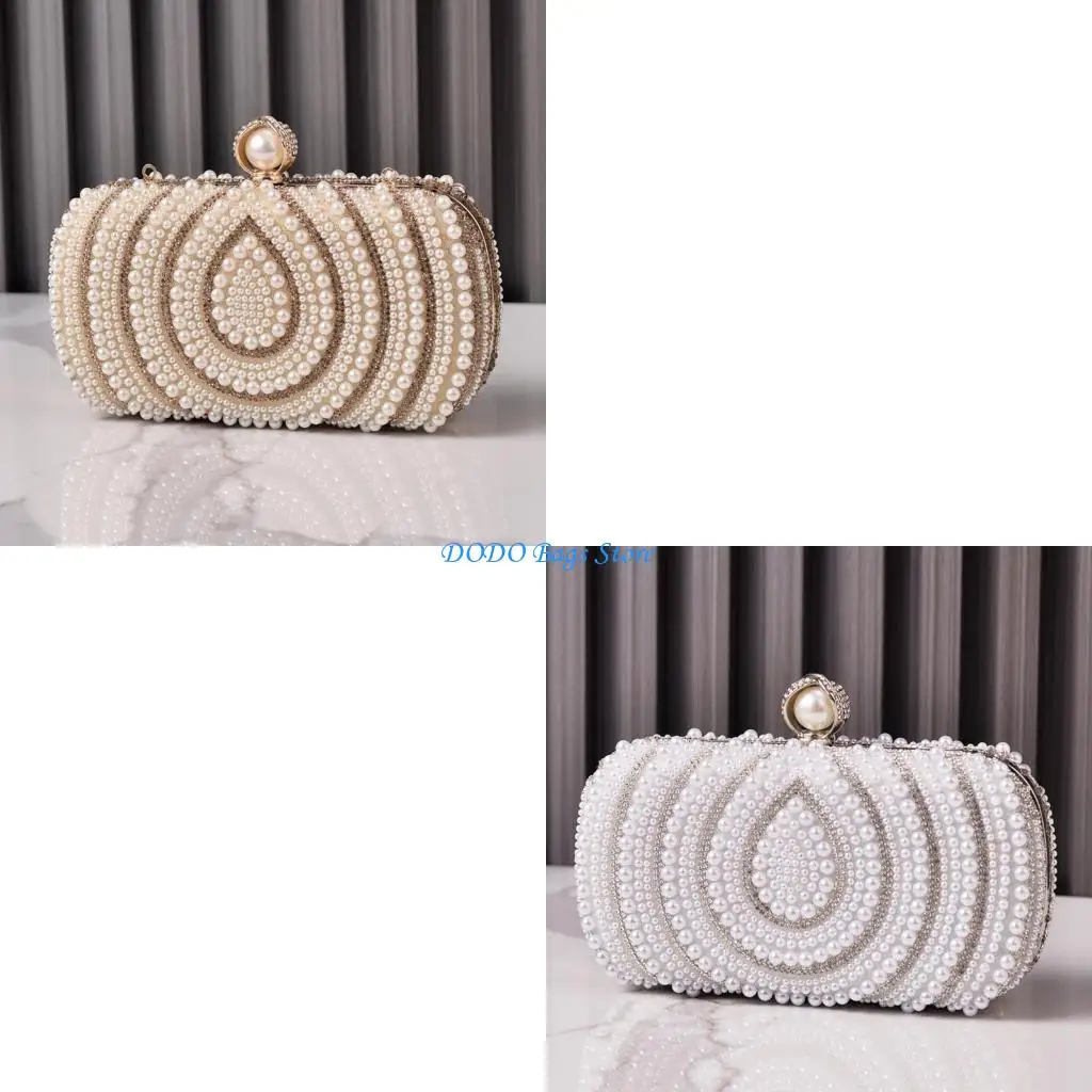 

Роскошный вечерний кошелек с жемчугом, стильная сумка для женщин, сумки через плечо для свадебных приемов и вечеринок