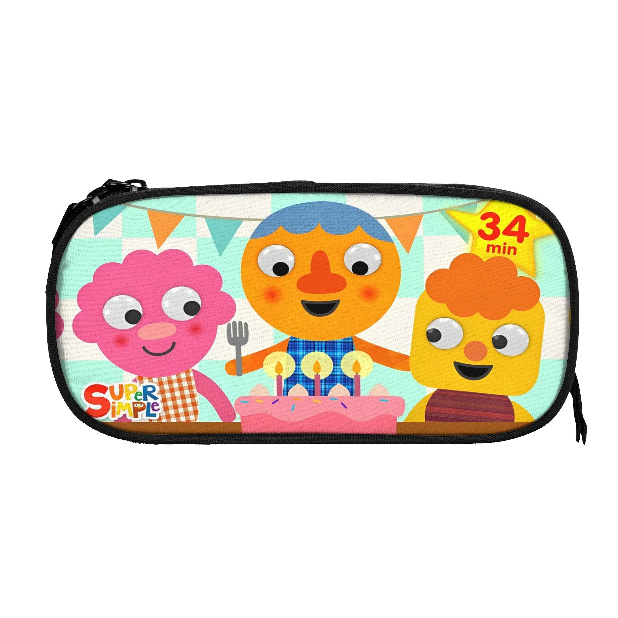 Large Pencil Case Noodle & Pals Micro Super Simple Office Supplies  Double Layer Pencil Bag Women Make Up Bag Perfect Gifts