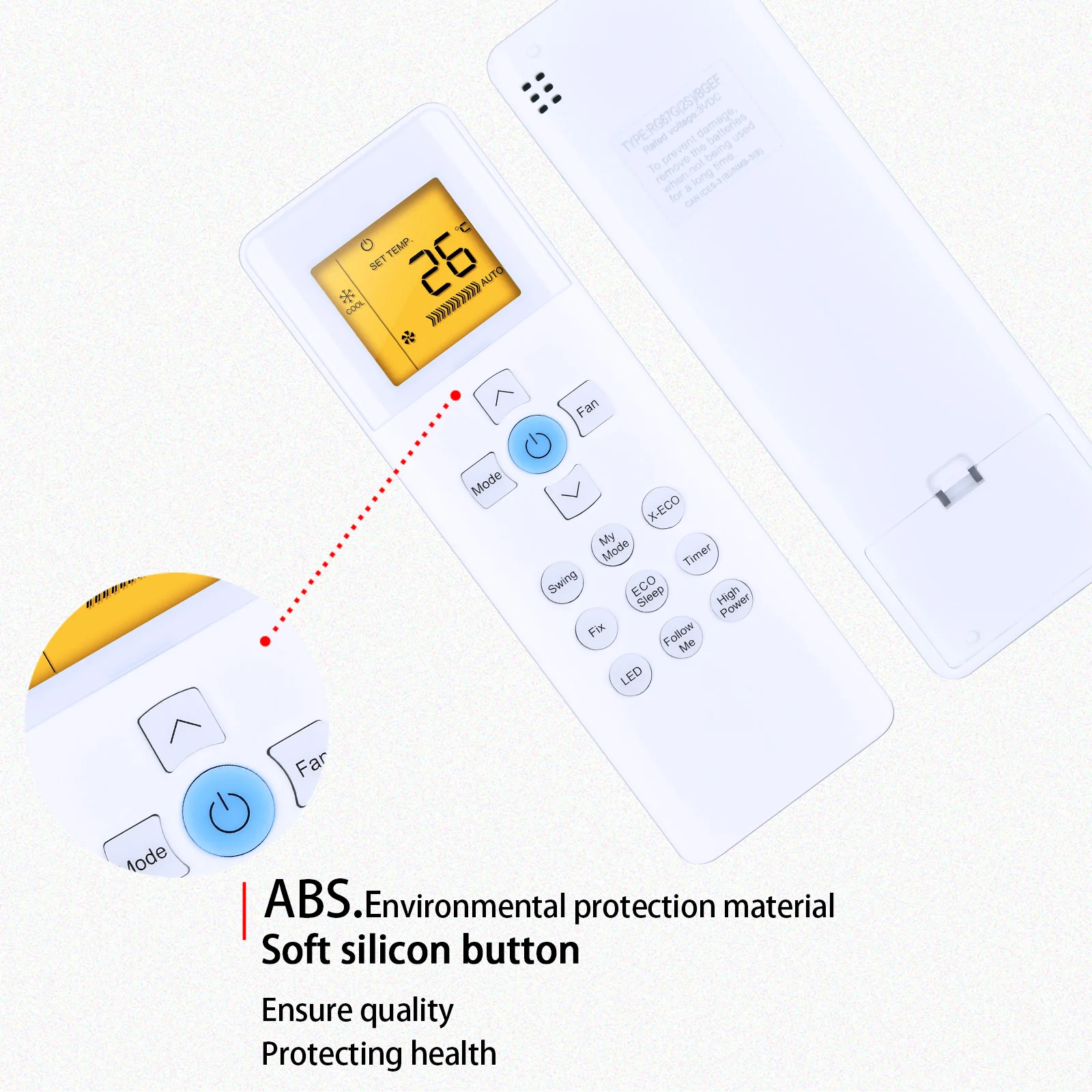 New RG67G(2S)/BGEF Remote Control For Carrier Air Conditioner With backlight