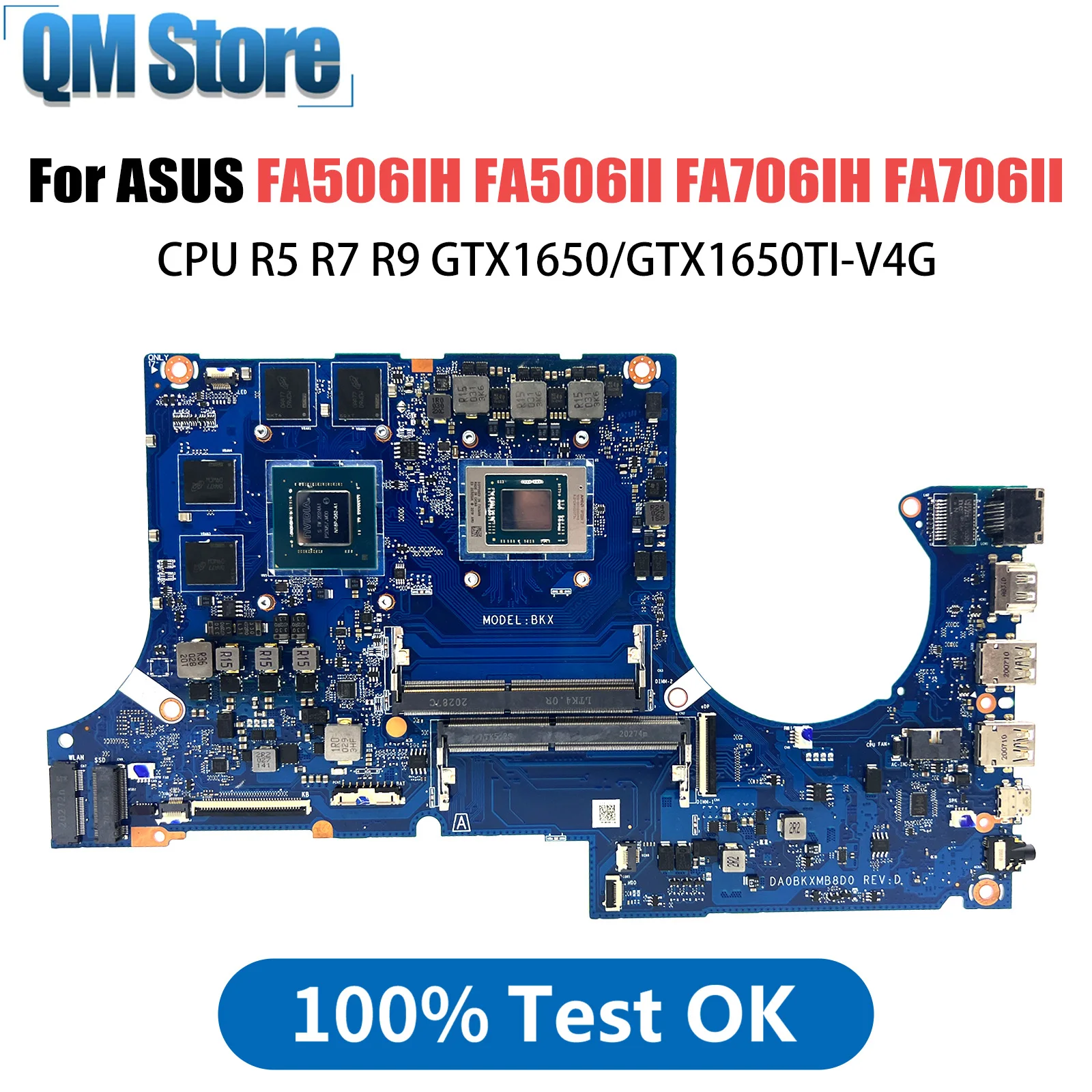 FA506 Mainboard For ASUS Tuf A15 FA706 FA506IV FX506I FA506II FA506IH FA706IH FA706II FA706I Laptop Motherboard R5 R7 CPU