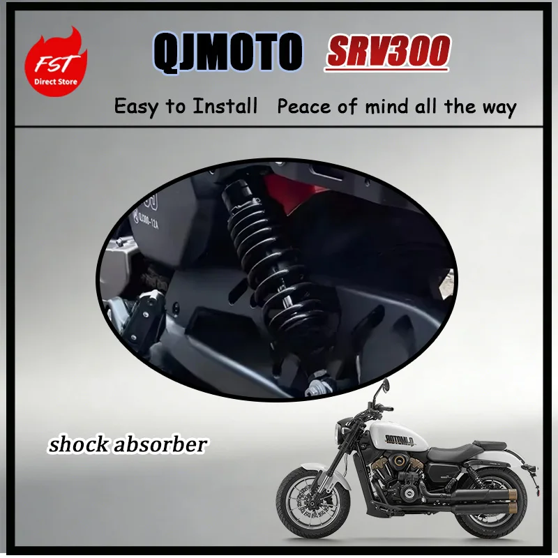 For Adjustable Damping Non-Destructive Lowered Seat Height Rear Shock Absorber for QJMOTO SRV 300S Soft Suspension Modification