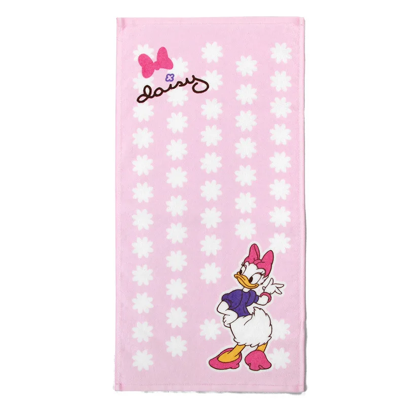Disney Towel Cartoon Cotton Children Kids Boy Girl Adult Face Towel Minnie Mickey Mouse Donald Duck Water Absorbing 25x50cm