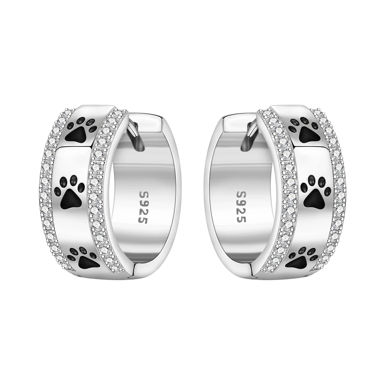 MISEFF S925 Sterling Silber Ohrringe, exquisiter niedlicher Ohrring mit Haustierpfotenabdruck für Damen, Modeschmuck, Geburtstagsgeschenk