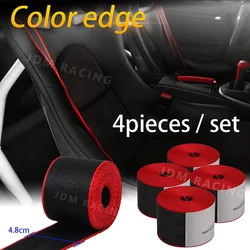 4pcs Red Edge Car Seat Belt Webbing Polyester Seat Lap Nylon Safety Strap 3.6M 48MM Car Seat Conversion Car Accessories DIY