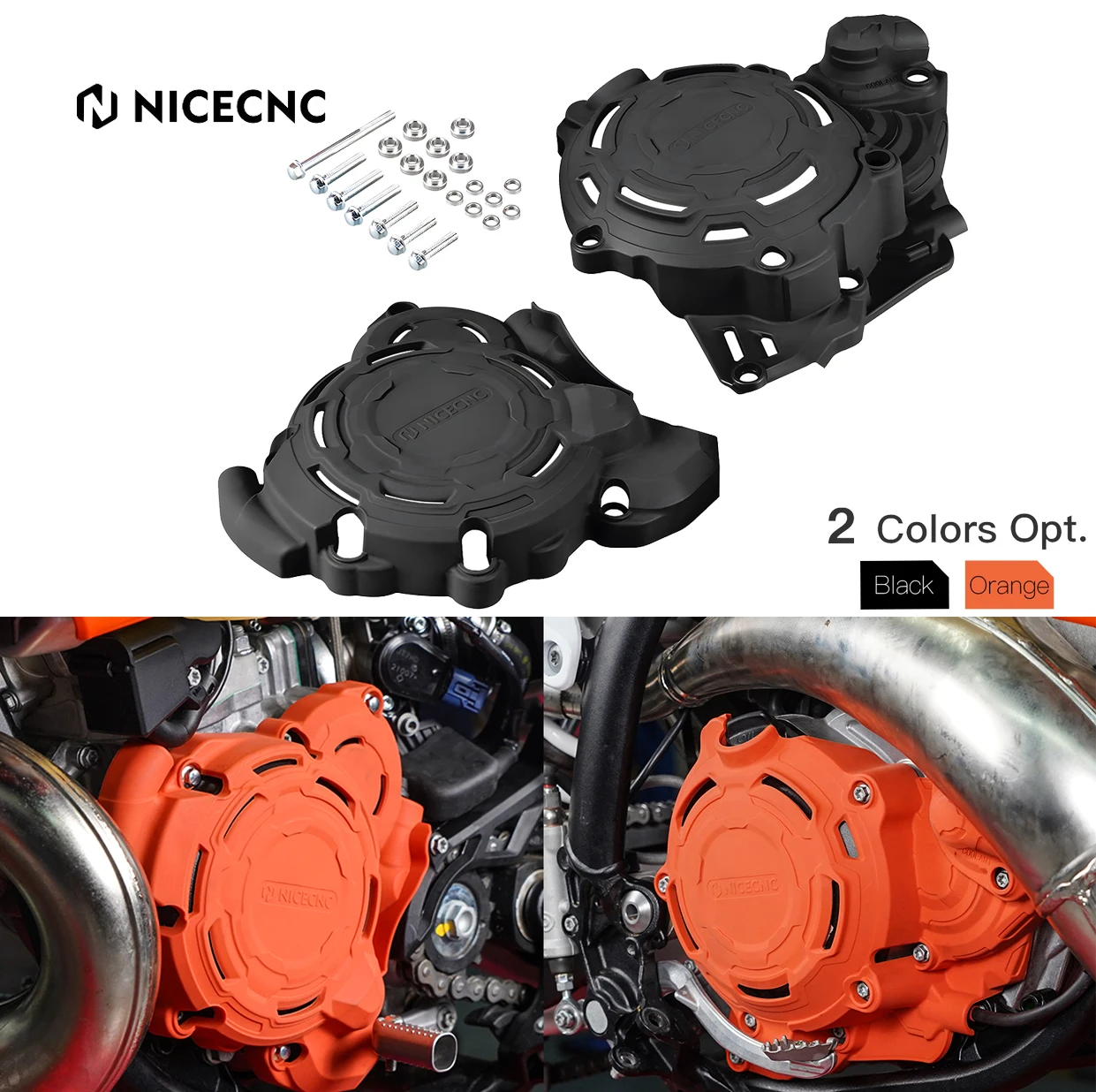 

NiceCNC For GasGas EC 300 EC250 MC EX 300 250 2024 Crankcase Ignition Clutch Cover Guard For Husqvarna TE 300 250 KTM EXC 300