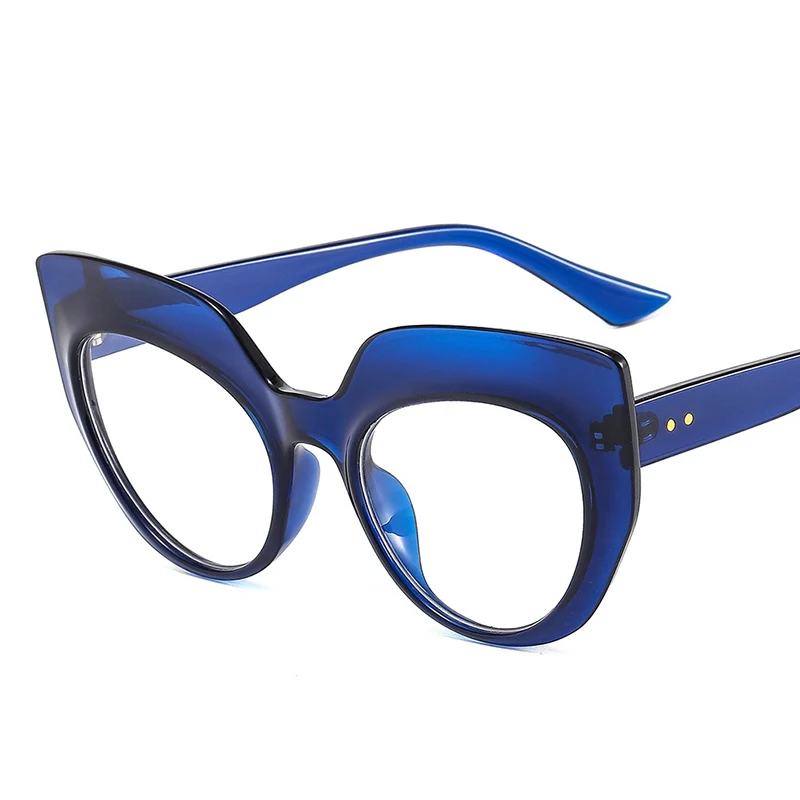 New Cat Eye Large Frame Reading Glasses Frame Retro Anti-blue Light Presbyopic Glasses Customized Prescription Optical Eyewear