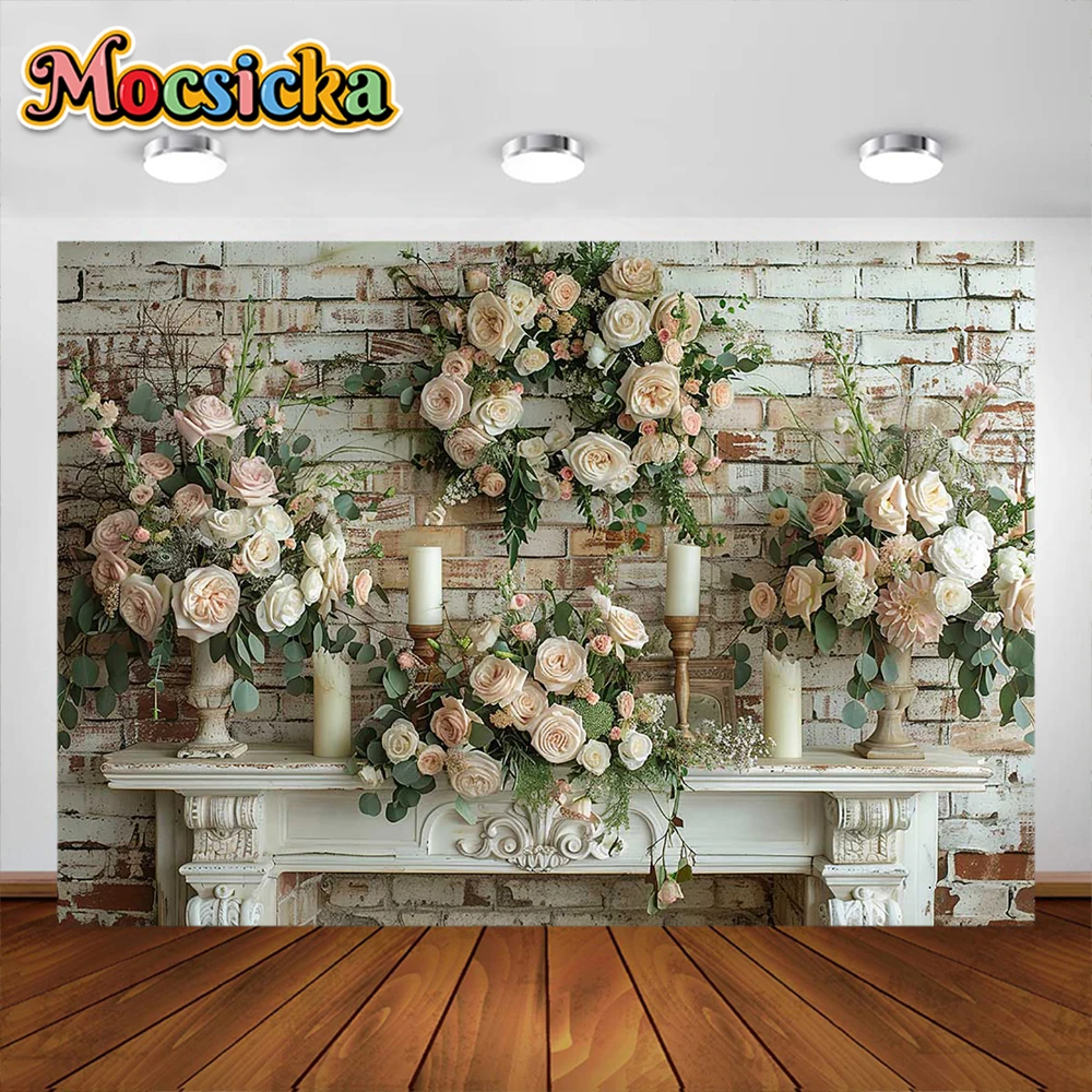 Musim semi Bohemian latar belakang fotografi Pampas dekorasi rumput anak perempuan potret pesta bersalin bunga Antik tirai foto latar belakang