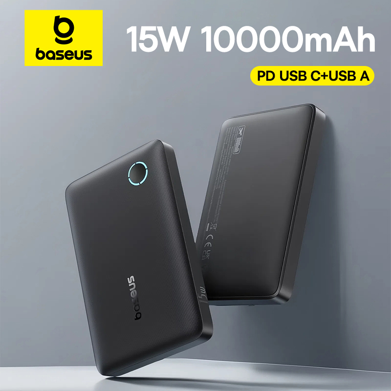 Baseus FP11 15W Power Bank 10000mAh PD Fast Charging Type C External Battery Powerbank for iPhone 16 15 Samsung S25 Xiaomi OPPO