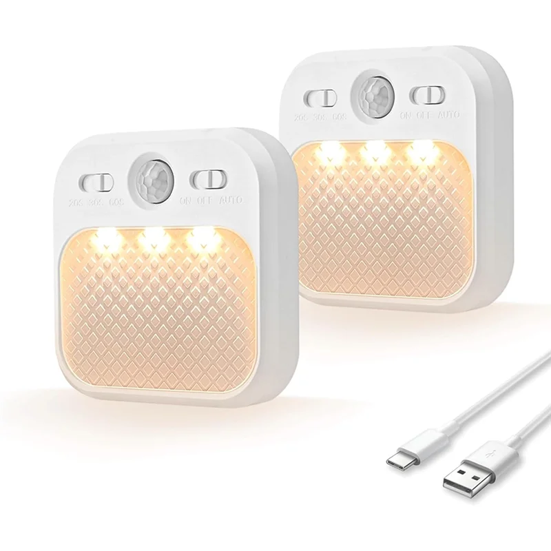 

AAAN-Intelligent Human Infrared Sensing Wardrobe Cabinet Corridor Stairs Kitchen Bedroom Lamp Automatic Charging Night Light