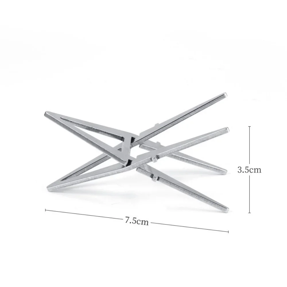 Outdoor Alcohol Stove Internal Bracket Stainless Steel Portable Detachable Four-corner Kettle Bracket Camping Accessories Tool