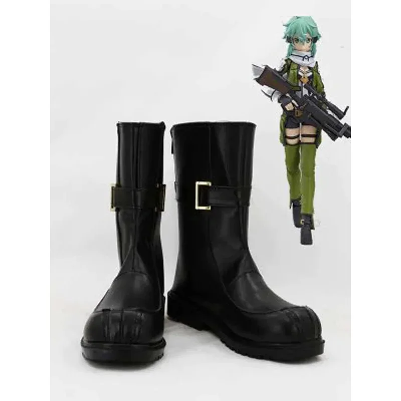 

NewSword Art Online II Phantom Bullet Asada Shino Sinon Cosplay Shoes Boots For Adult Halloween Party Cosplay Boots Custom Made2