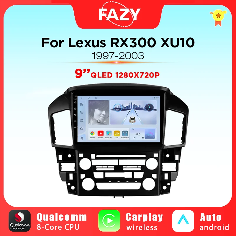 

FAZY Android 12 Car Radio Multimedia Video Player For Lexus RX300 XU10 1997-2003 Carplay Navigation stereo GPS No 2din 2 din dvd