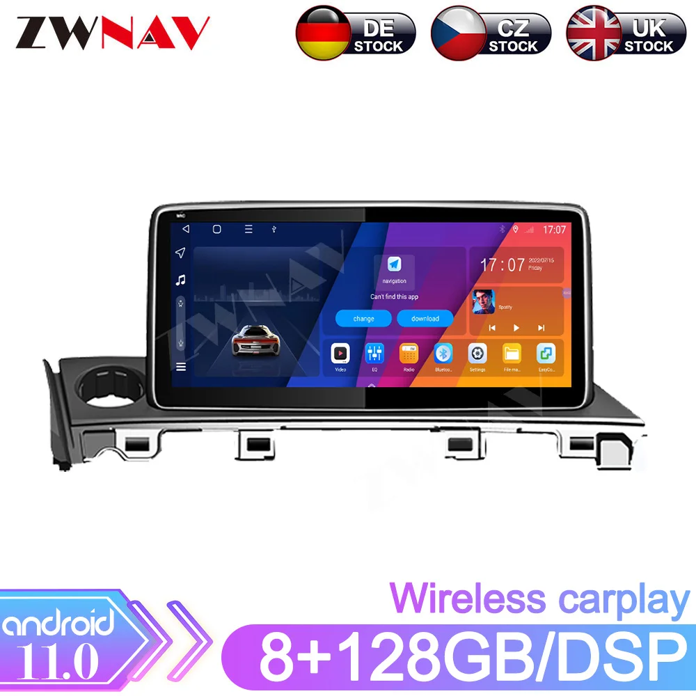 Android 13 Auto Radio For Mazda 6 2016-2018 Car Multimedia Video Player Navigation GPS 4G Voice Wireless CarPlay 4G WiFi DVD DSP