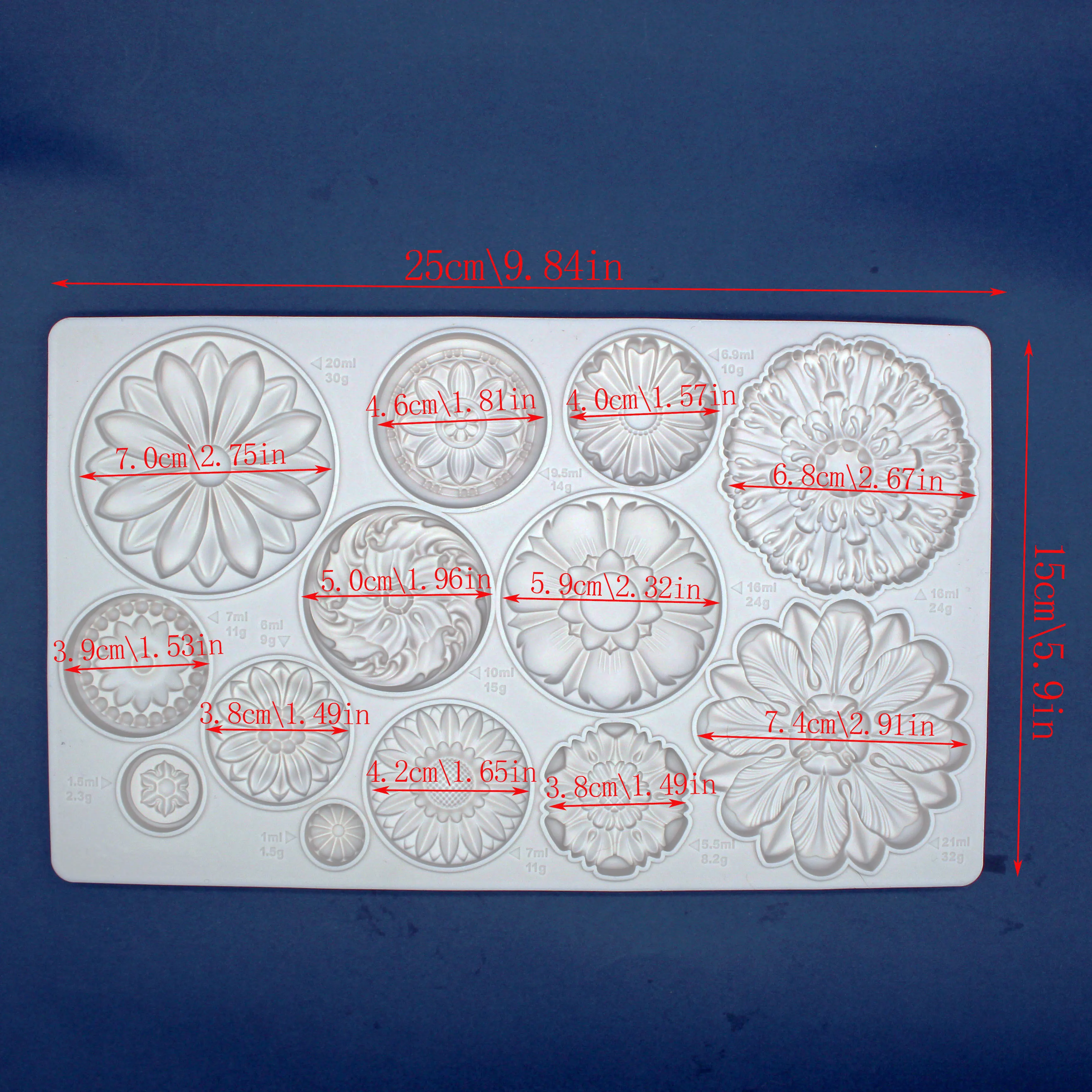 Rosettes Decor Silicone Mould Fondant Cake Tool Gumpaste Mould, Sugarcraft, Chocolate Forms,Kitchen Accessories