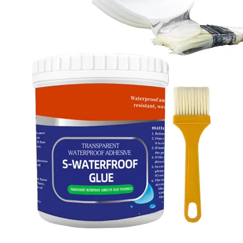 

Transparent Waterproof Coating Toilet Waterproof Coating 300g Insulating Sealant Water Proof Glue Agent Glue Includes Brush For