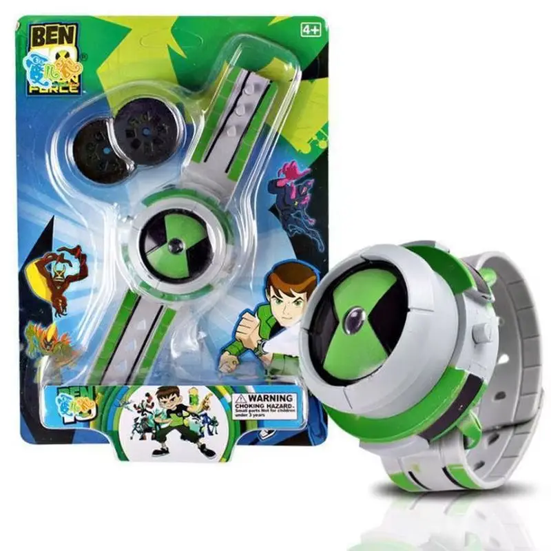 Relógio Omnitrix Ben10, Brinquedo Popular com Luz e Projeção Sonora, Presente para Homens
