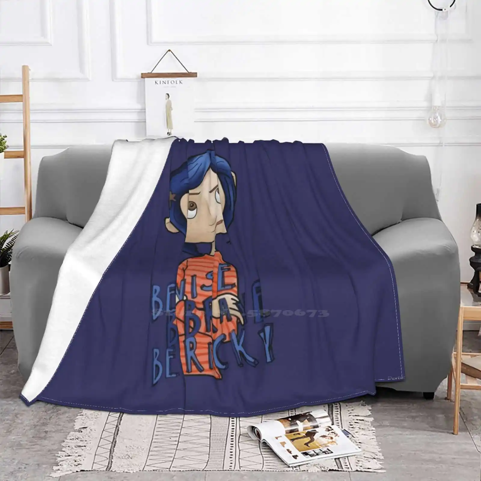 Coraline Hot Sale Printing High Qiality Warm Flannel Blanket Coraline Wise Brave Tricky Quote Movie Animation Dark Cool New