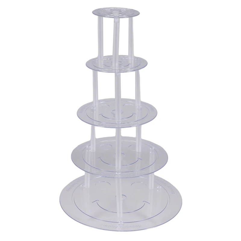 

ABXF-Cake Supports For Multi-Tier Cakes Cake Stand 5 Levels (9/12/16/20/26Cm)) With 20 Plastic Dowel Rails Cake Supports